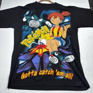 Vintage NOSTALG Pokemon Misty Krabby Shirt Size XL